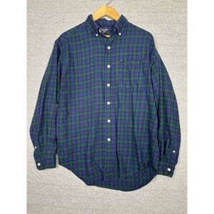 Ralph Lauren Sz S Shirt Tartan Plaid Black‎ Watch flannel Soft Lightweight